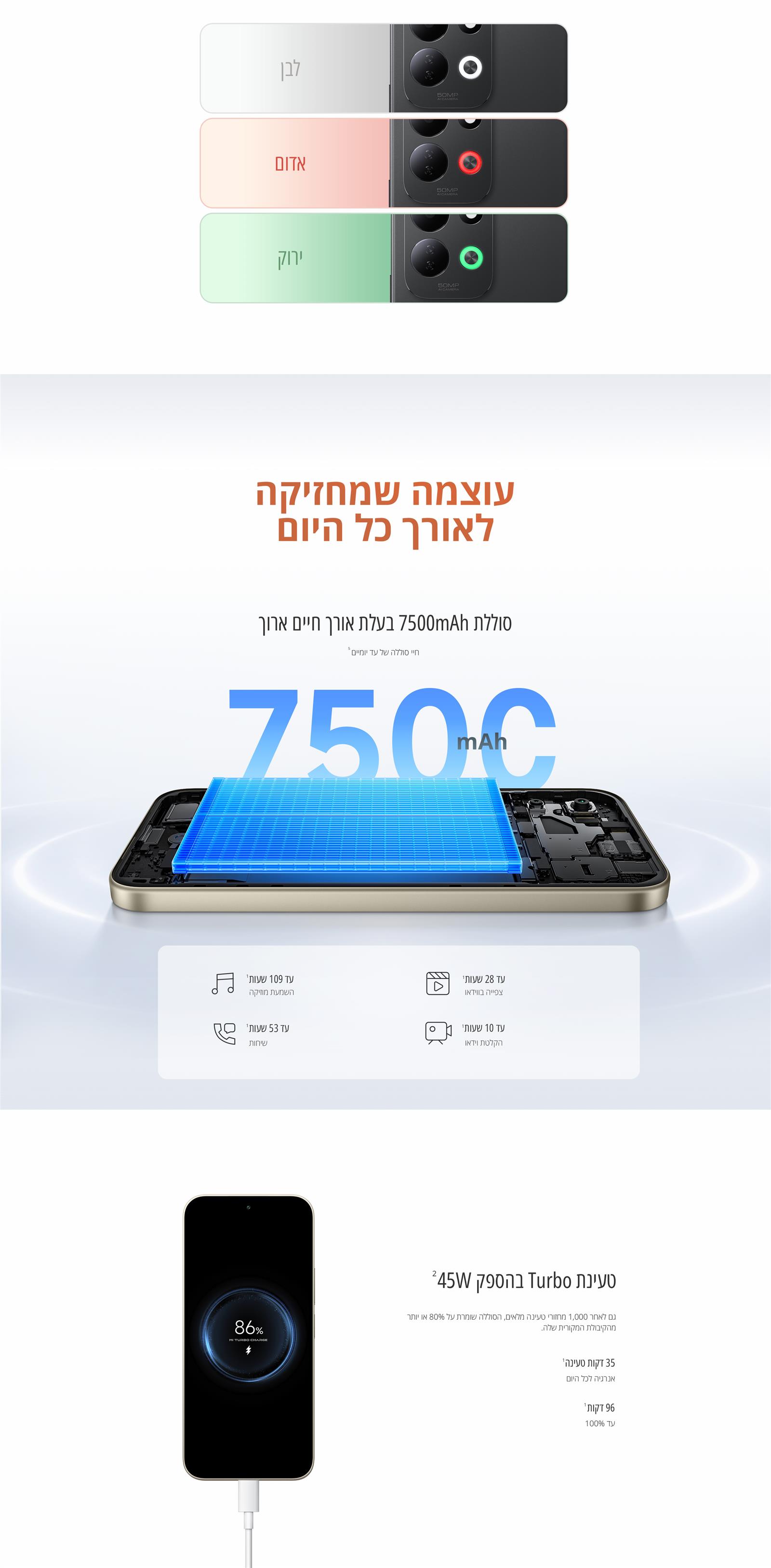 Redmi 17 5G גרסה 4GB+256GB בצבע שחור