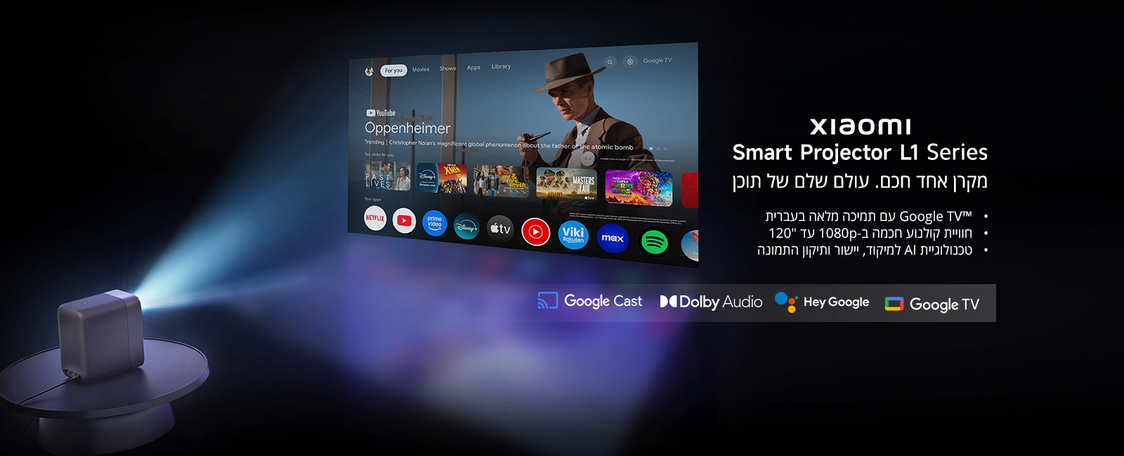 סדרת המקרנים Xiaomi Smart Projector L1