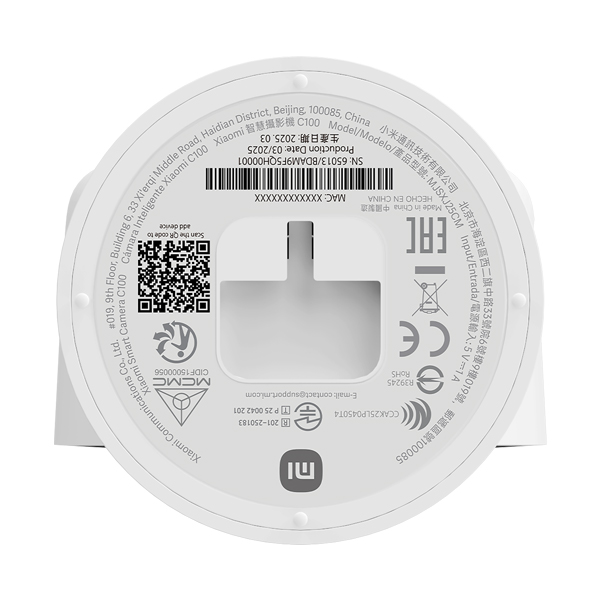 מצלמת אבטחה אלחוטית 2K שיאומי דגם Xiaomi Smart Camera C100
