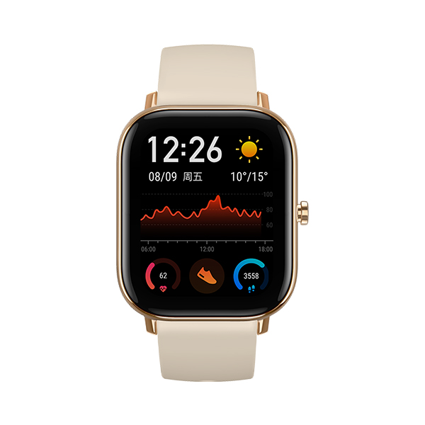 שעון חכם דגם Amazfit GTS בצבע זהב