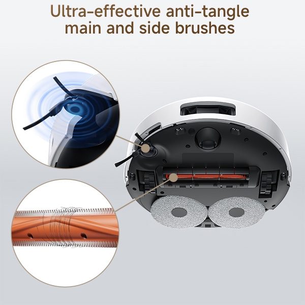 שואב אבק שוטף רובוטי שיאומי דגם Xiaomi Robot Vacuum 5 בצבע לבן