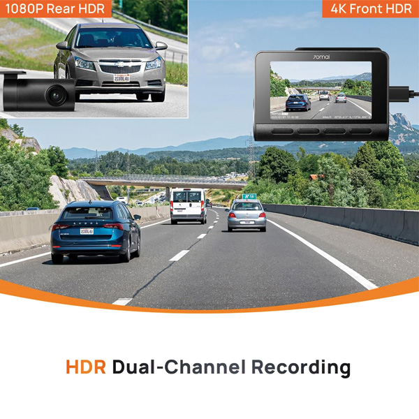 מצלמת רכב 4K-HDR חכמה דו-כיוונית 70mai Dash Cam A810-2