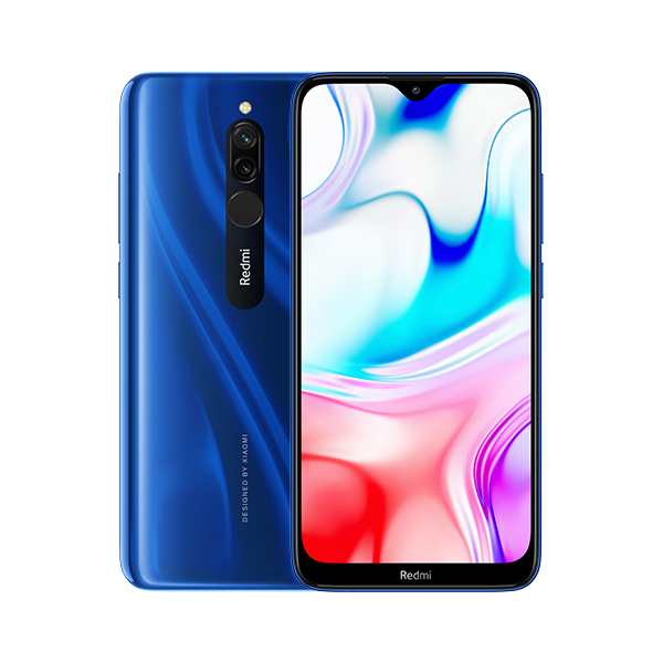 סמארטפון REDMI 8 גרסה 3GB+32GB בצבע כחול