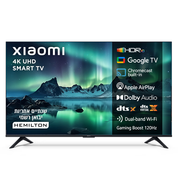 טלוויזיה ''55 4K שיאומי דגם Xiaomi TV A 55'' (2026)