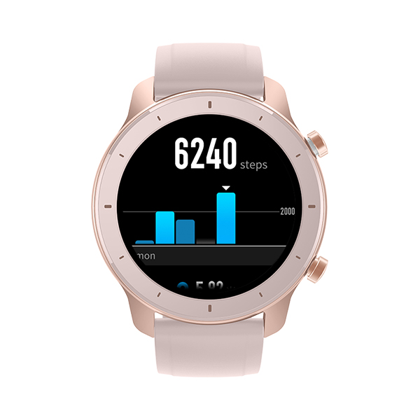 שעון חכם דגם Amazfit GTR 42mm בצבע ורוד