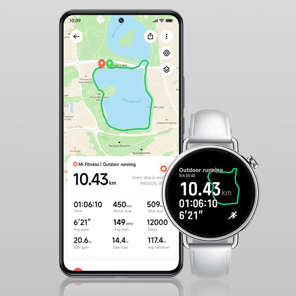 שעון ספורט נשי חכם שיאומי דגם Xiaomi Watch S4 41mm בצבע לבן