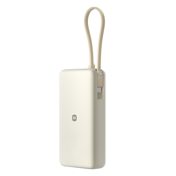 סוללת גיבוי 67W 20000mAh כבל מובנה דגם Xiaomi 67W 20000mAh בצבע חום בהיר