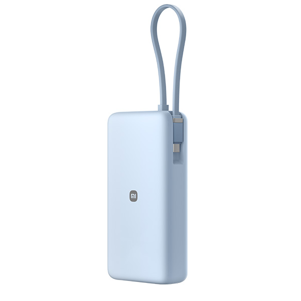 סוללת גיבוי 67W 20000mAh כבל מובנה דגם Xiaomi 67W 20000mAh בצבע כחול