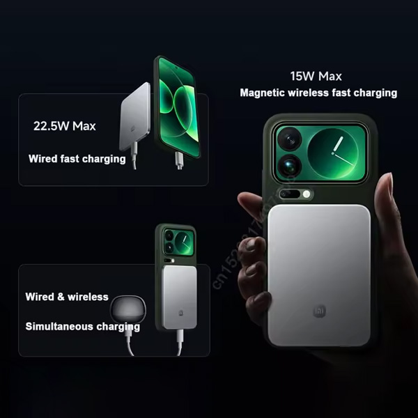 סוללת גיבוי מגנטית אולטרה דקה דגם Xiaomi UltraThin Magnetic Power Bank 5000mAh 15W בצבע כסוף