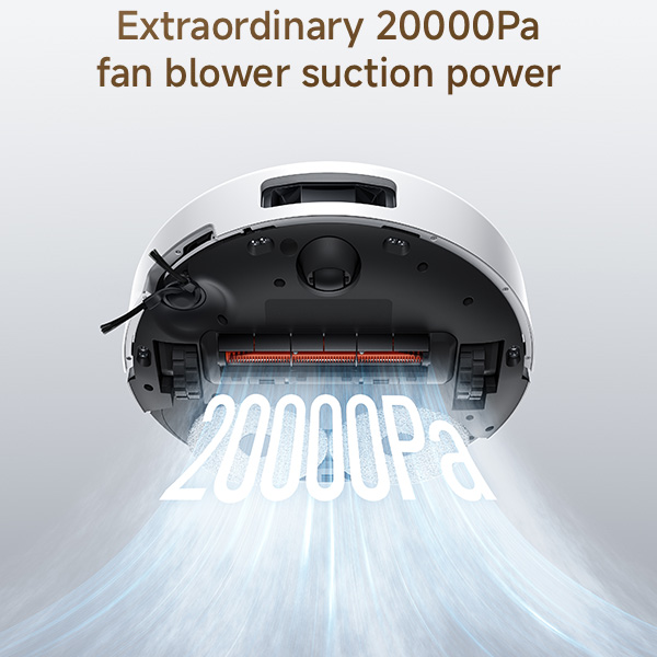 שואב אבק שוטף רובוטי שיאומי דגם Xiaomi Robot Vacuum 5 בצבע לבן