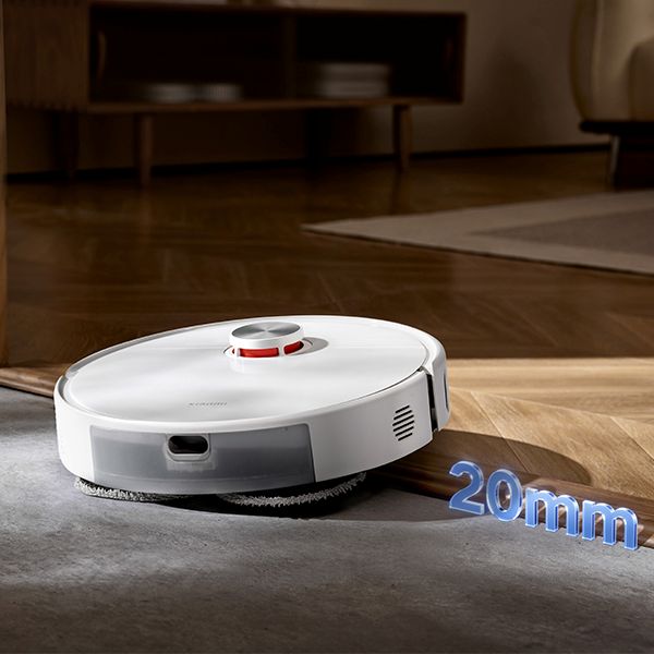 שואב שוטף רובוטי שיאומי דגם Xiaomi Robot Vacuum S40 Pro בצבע לבן