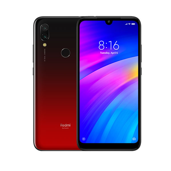 סמארטפון REDMI 7 גרסה 3GB+32GB בצבע אדום