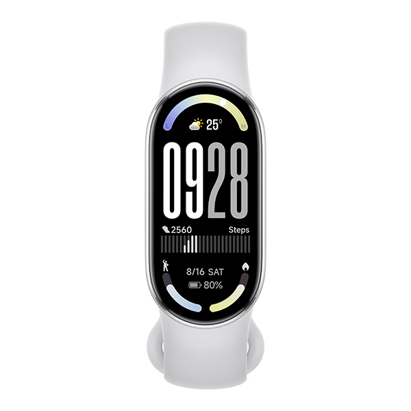 צמיד כושר חכם דור 10 דגם Xiaomi Smart Band 10 בצבע כסוף