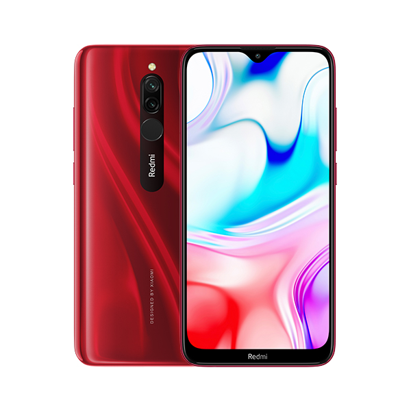 סמארטפון REDMI 8 גרסה 4GB+64GB בצבע אדום