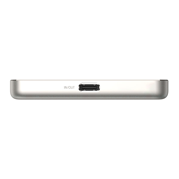 סוללת גיבוי מגנטית דקה במיוחד דגם Xiaomi Super Slim Magnetic Power Bank 5000mAh בצבע זהב