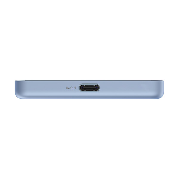 סוללת גיבוי מגנטית דקה במיוחד דגם Xiaomi Super Slim Magnetic Power Bank 5000mAh בצבע סגול
