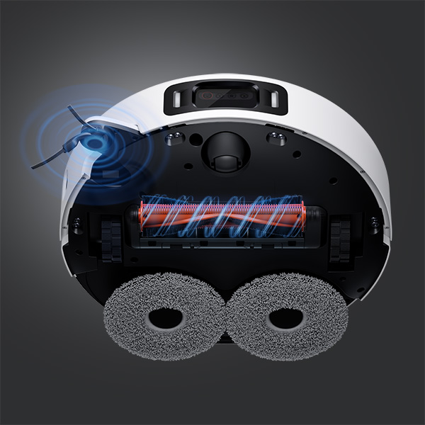 שואב אבק שוטף רובוטי שיאומי דגם Xiaomi Robot Vacuum 5 Pro בצבע לבן - תצוגה