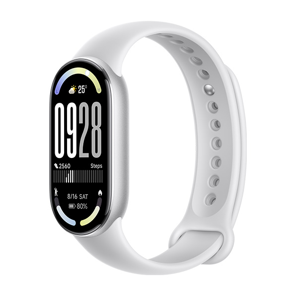 צמיד כושר חכם דור 10 דגם Xiaomi Smart Band 10 בצבע כסוף