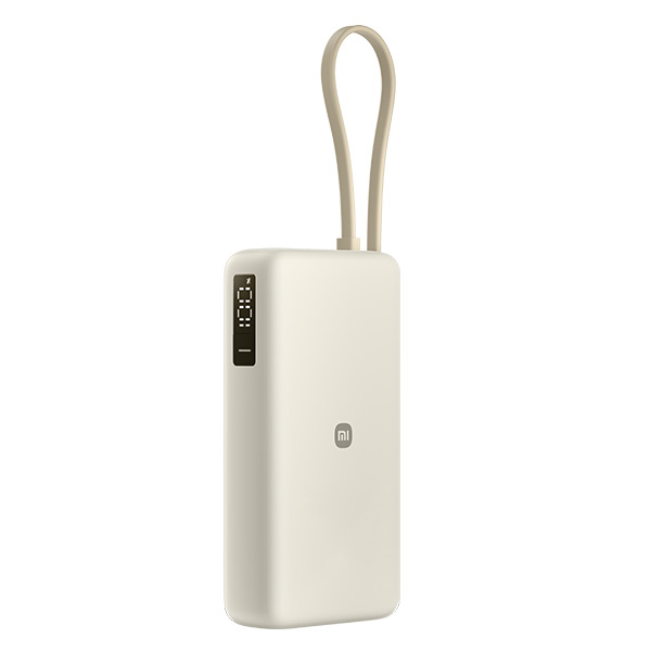 סוללת גיבוי 67W 20000mAh כבל מובנה דגם Xiaomi 67W 20000mAh בצבע חום בהיר
