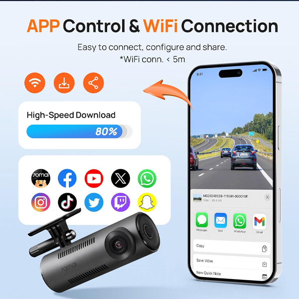 מצלמת רכב חכמה 70mai Dash Cam M310
