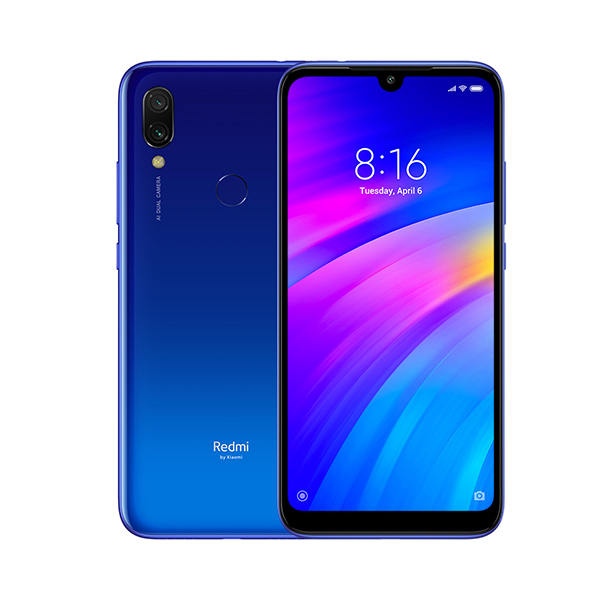 סמארטפון REDMI 7 גרסה 3GB+64GB בצבע כחול