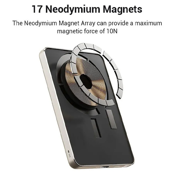 סוללת גיבוי מגנטית דקה במיוחד דגם Xiaomi Super Slim Magnetic Power Bank 5000mAh בצבע סגול