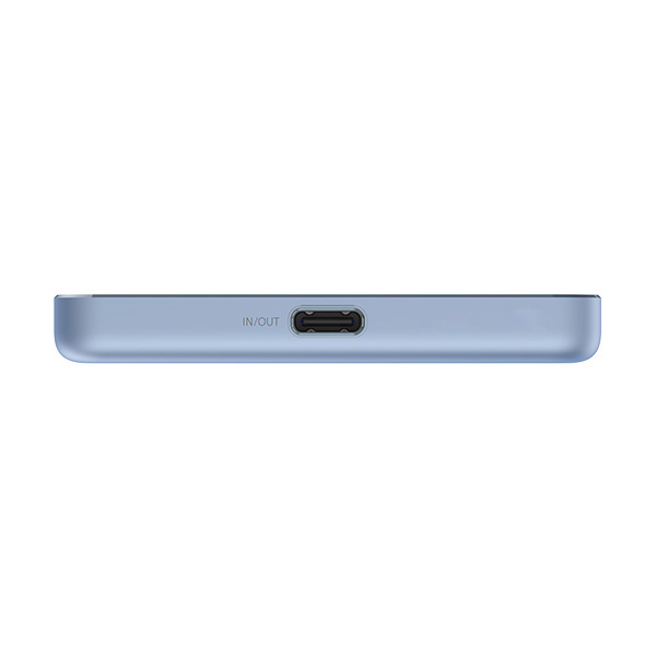 סוללת גיבוי מגנטית דקה במיוחד דגם Xiaomi Super Slim Magnetic Power Bank 5000mAh בצבע כחול