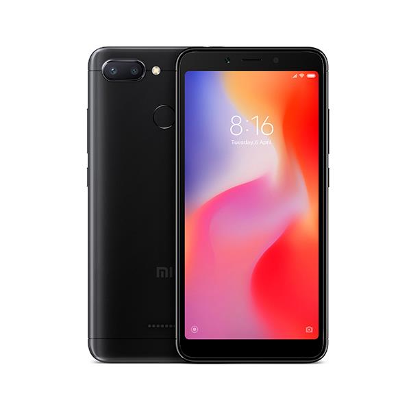 סמארטפון REDMI 6 גרסה 3GB+64GB בצבע שחור