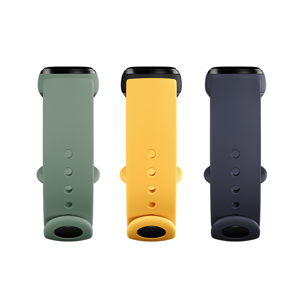 מארז רצועות לשעון MI BAND 5/6 בצבעים כחול ירוק וצהוב
