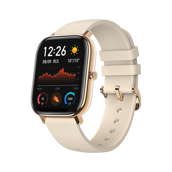 שעון חכם דגם Amazfit GTS בצבע זהב