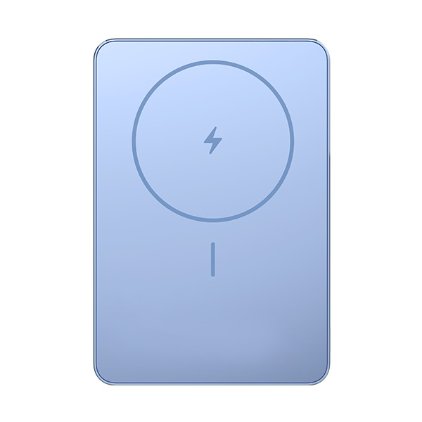 סוללת גיבוי מגנטית דקה במיוחד דגם Xiaomi Super Slim Magnetic Power Bank 5000mAh בצבע כחול