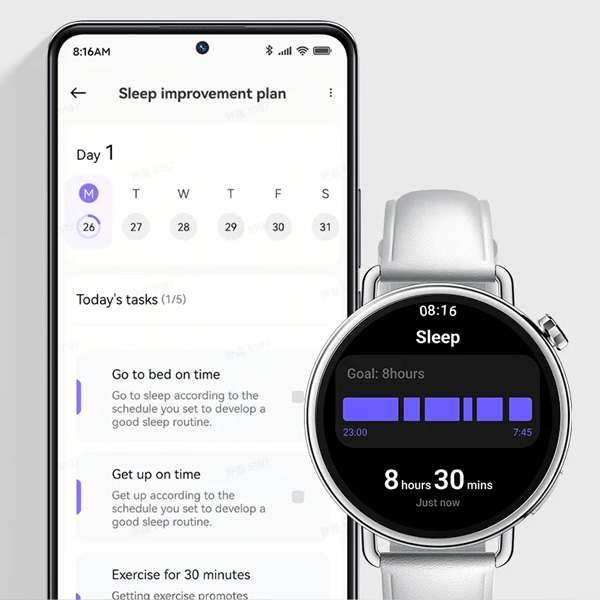 שעון ספורט נשי חכם שיאומי דגם Xiaomi Watch S4 41mm בצבע לבן